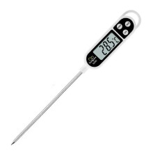 Cooking Thermometer, LEMEGO Digital Meat Food Thermometer Instant Read Long Probe Auto Off(Battery Included,white)