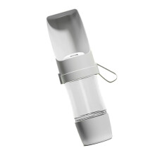 Dog Water Bottle 2 In 1 Pet Food Dispenser For Dogs Travel Bottle With Water Bowl Gray White
