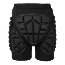 Ski Hip Pad Hip Protection Anti-Fall Butt Protector For Snowboard Ice Skating Black XXL