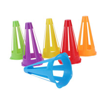 Soccer Training Marker Cones Six Pack Lightweight Hollow Design For Speed Drills And Roller Skating Practice