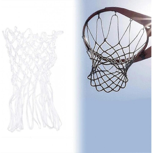 Basketball Net Replacement All Weather Heavy Duty Thick Net 12 Loops (White)