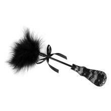 Sex Feather Tickler With Leather Racket - BDSM Role-Play Toy For Couples, Training Whip, Bondage Toy