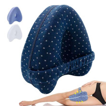 Knee Pillow Memory Foam Side Sleepers Heart Shape Knee Support Ergonomic Leg Pillow With Washable Cover Sciatica Relief