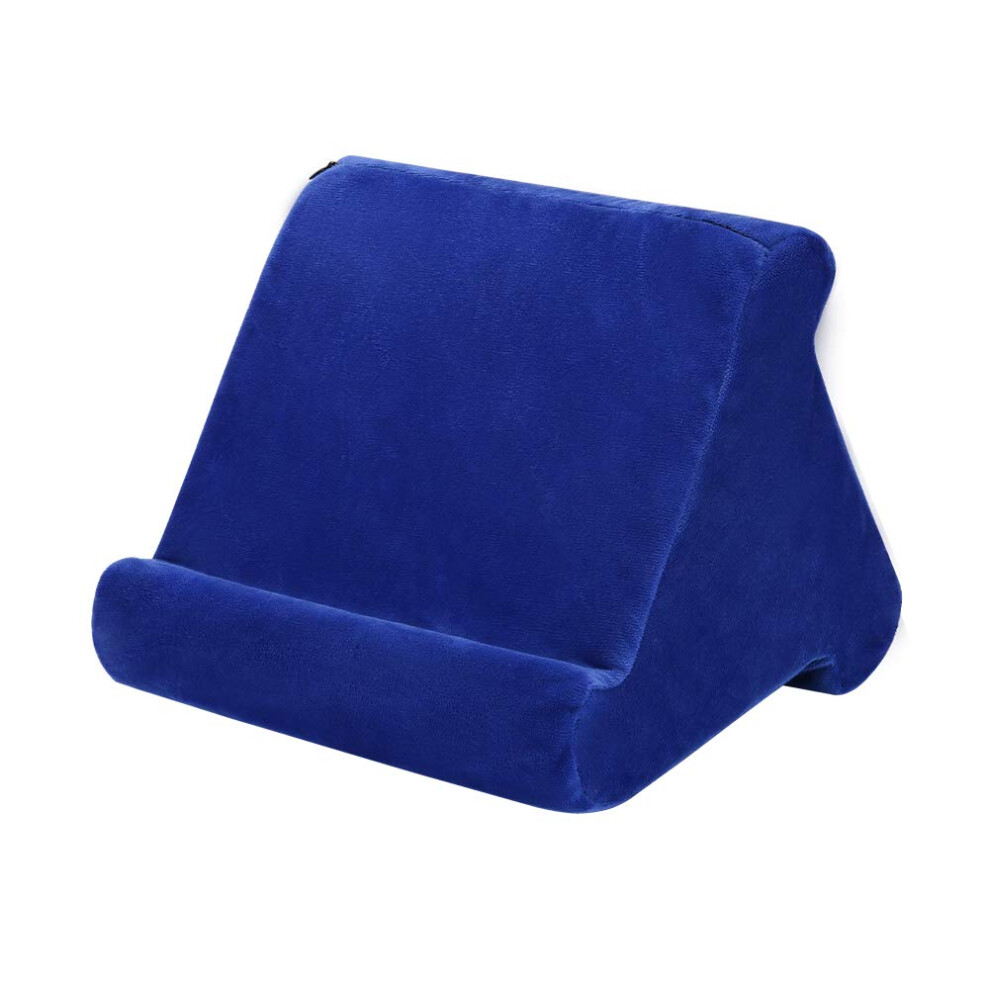 Tablet Pillow Holder Foldable Ipad Stand For Lap Bed Desk Compatible With Ipad Pro 12.9/10.5/9.7 Air Mini Kindle Blue 9354506838386