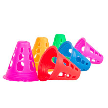 Roller Skating Training Cones 10-Pack Plastic Markers for Sports Agility Drills and Obstacle Courses Random Colors