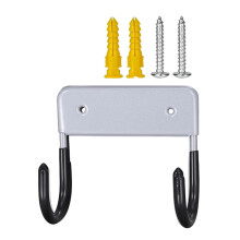 Ironing Board Holder, Wall-Mount Ironing Board Hanger 4.72*4.33 In, Laundry Room Organizer, White Black Silver Gray