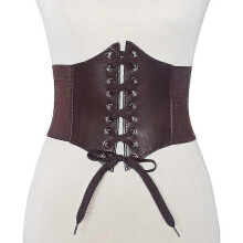 Corset Belt for Women Wide Vintage Waist Belts Lace-up Tied Waspie Elastic Cinch Belt
