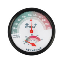 Reptile Tank Thermometer Hygrometer Wall Mounted Mechanical Type Thermograph Hygrograph For Snake Tank White