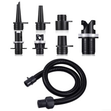 6PCS Inflatable Boat Valve Pump Adapter Universal Boston Valve And Schrader Valve Adapters PVC Set Tube Not Included