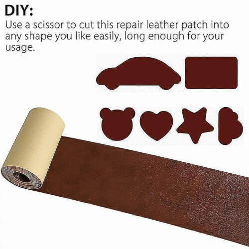 Simulation Leather Tape Self-adhesive Waterproof Repair Patch for Sofas Couchwhite 1