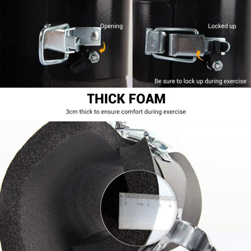 Inversion Boots 150 Kg Weight Capacity With Comfortable Padded Sides And Hooks Black For Effective Abs Workouts 2