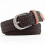 Unisex Elasticated Webbing Braided Trim Stretch Canvas Buckle Belt, 110cm 8