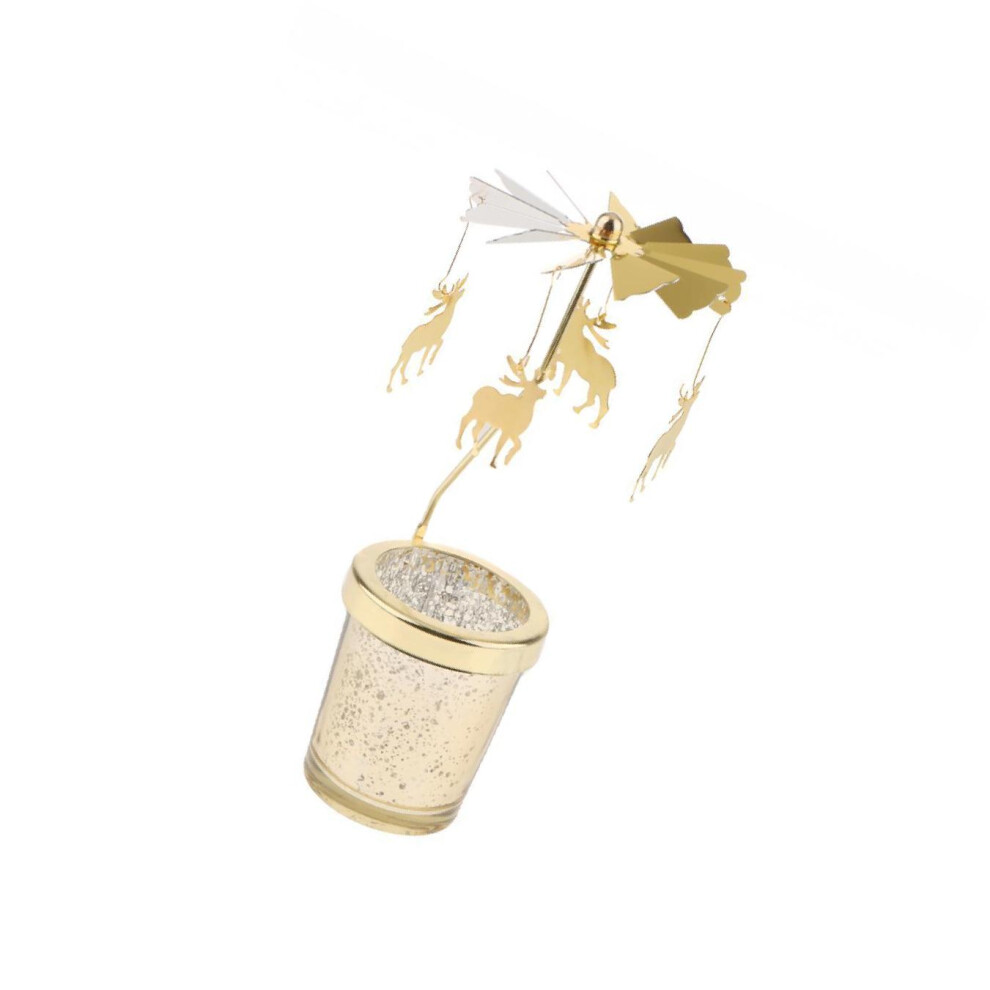 Romantic Rotating Candle Holder Stand Tealight Candlestick Elegant Elk-image-OPC-PKMY6JY-NEW
