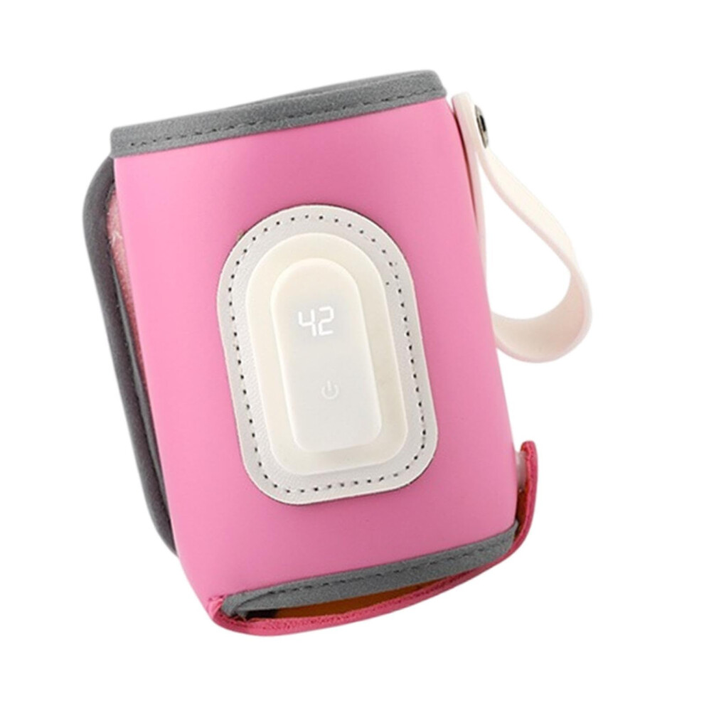 Infant Nursing Bottle Heater, Portable Bottle Warmer, Travel Milk Keeper, Fits Most Baby Bottles Pink