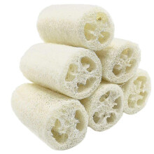 6pcs Exfoliating Loofah Pads-100% Natural Luffa Sponge Scrubber Brush
