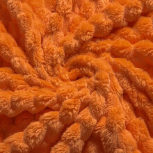(Mustard, Double 150×200cm) Super Soft Faux Fur Ribbed Fleece Throw Blanket – Winter Warm Double/King Size, Ideal for Bed, Sofa, or Chair