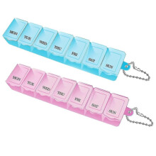 2 Pcs Weekly Pill Organizer 7 Day Pill Box Organizer Medicine Box Tablet Dispenser Organiser Storage Case Portable
