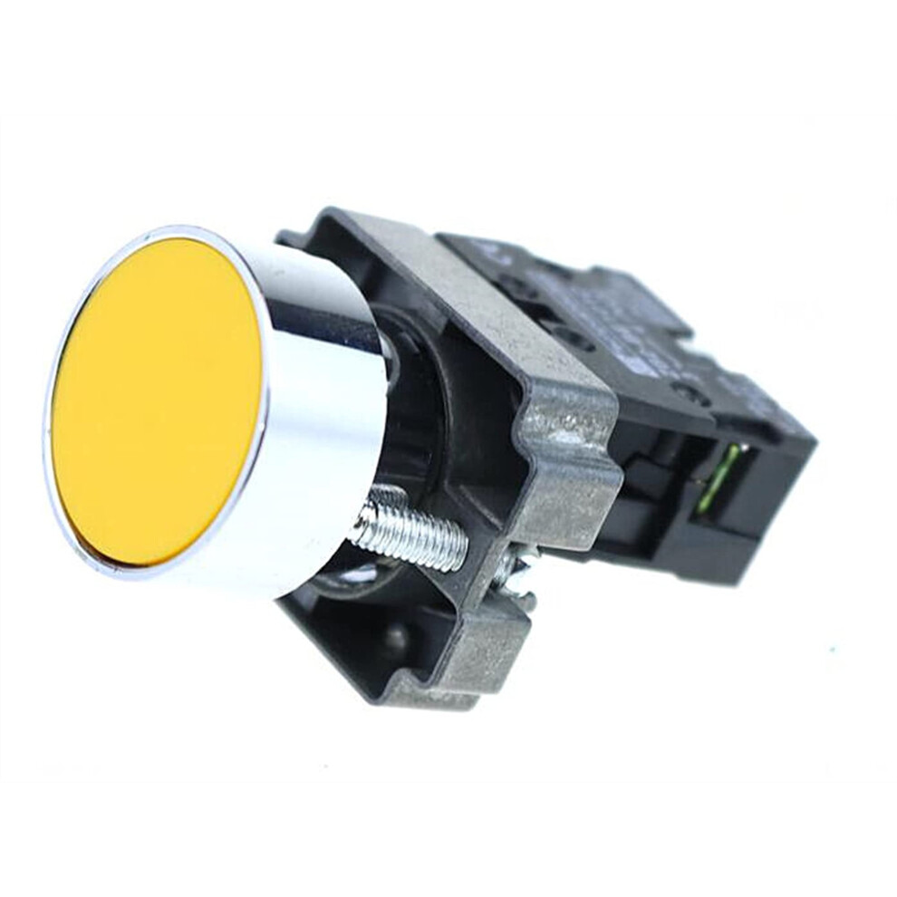Xb2-Ba51 Yellow Self-Reset Momentary Flush Pushbutton 1 No Flat Push Button For Tele.mecanique 5-Piece Lot 9393856862108