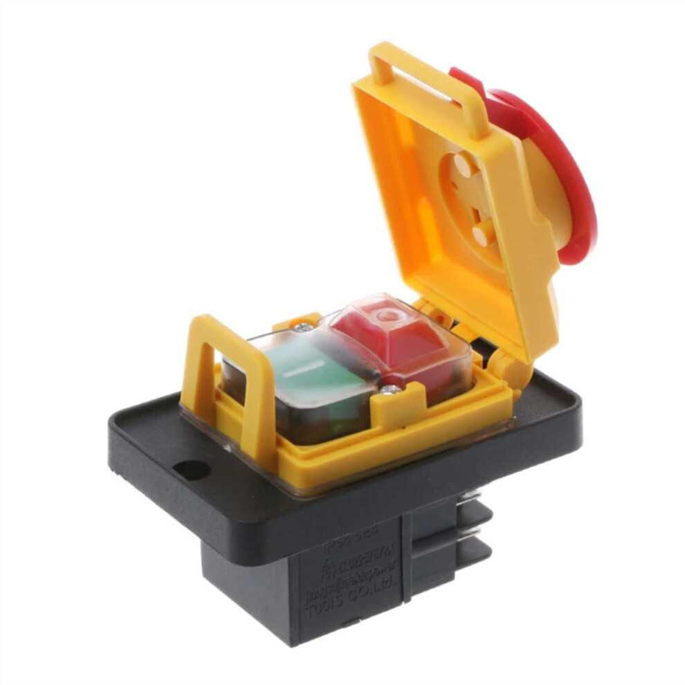 Kjd12 250V 4-Pin Start-Stop No-Volt-Release Push Button Switch Nvr For Woodshop And Metalworking Machines 9016109989109