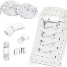 2 pairs metal buckle laces, laceless elastic laces for sneakers, adjustable laces for kids/adult sneakers