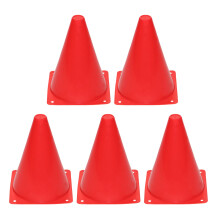 Sports Training Cones 5-Pack, 7-Inch Marker Training Cones for Skate Soccer Football, Red, Assorted Colors