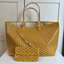 (Yellow, M) Stylish Open-Top Tote Bag with Matching Purse, Large Capacity Tote Mother Bag Shopper Bag for Work, Uni & Everyday Use, Gift for Women