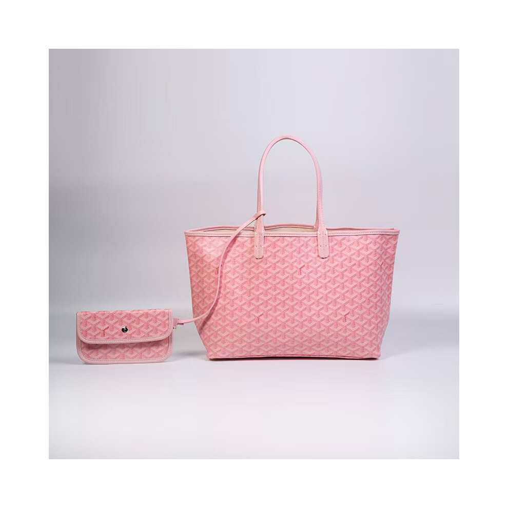 (, M) Stylish Open-Top Tote Bag With Matching Purse, Large Capacity Tote Mother Bag Shopper Bag For Work, Uni & Everyday Use, Gift For Women Pink