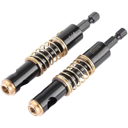 1/4" Hex Shank Hinge Drill Bits - Self-Centering Door And Window Hinge Tapper Core Reaming Tool (5mm & 1/4")