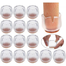16 pieces chair leg protectors, 21-25mm round chair bumpers, silicone chair leg protectors, chair leg covers