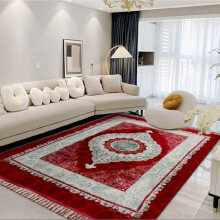 (Turkish Red, 160x230cm) Greek and Turkish Patterned Teddy Rugs - Soft, Non-Slip, 200x300cm | Stylish Area large Rugs for Living Room and Bedroom