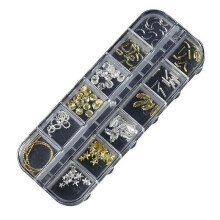 Acrylic Butterfly Flower Bear Nail Art Pendant Nail Art, Multi-shape Pearl Rhinestone Golden Metal Nail Art, Nail Art Pendant Applique Jewelry Accesso