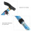 Foldable Walking Cane with Non-Slip Tips Adjustable Blue Design 3