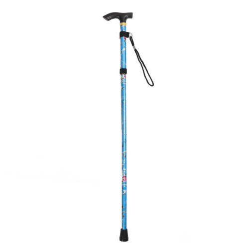 Foldable Walking Cane with Non-Slip Tips Adjustable Blue Design 1