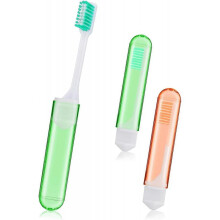 Travel Toothbrush Case Holder Kit Soft Bristle Toothbrush Mini Size Portable Small Folding Bag Supplies Small Set