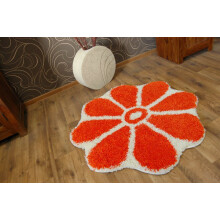 Tappeto SHAGGY GUSTO Fiorellino C300 arancione rotondo 120 cm
