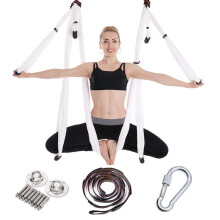Aerial Yoga Hammock Nylon T210 Anti-Gravity Swing Inversion Tool For Pilates Gymnastics, 500Kg Load, White