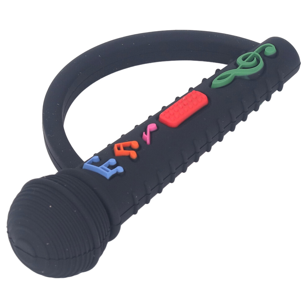 Silicone Infant Teether Toy, Soft Microphone Chew Toy for Babies