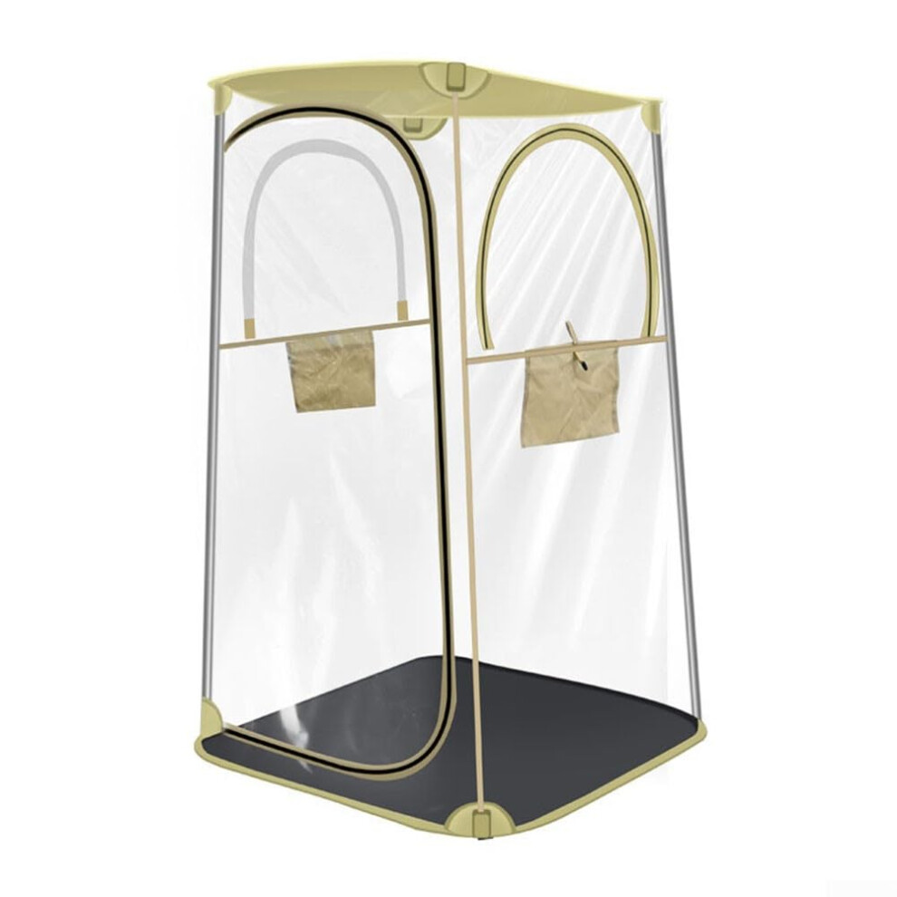 Clear View PVC Tent 4-Sided Shelter Waterproof Windproof Portable Camping Cabin 100x100x160 cm with Storage Bag-image-OPC-PKMYQFG-NEW