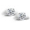 (White Sapphire) 2 Carat Created White Sapphire Sterling Silver Stud Earrings, 6mm 1
