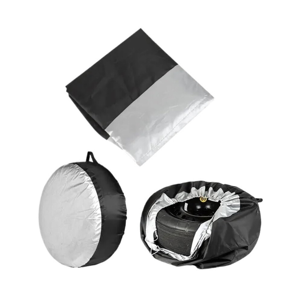 Spare Tire Cover 13-18 Inch 19-23 Inch Car Suv Oxford Cloth Protective Sleeve Storage Tote Type-A L White 9393856864225