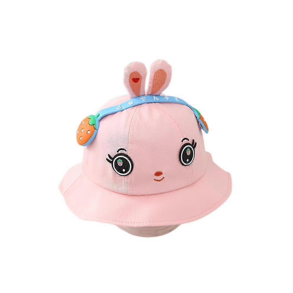 Kikidex (As Show, One Size) Baby Hat Thin Section Girl Baby Cute Sunshade Sunscreen Fisherman Hatpink Light