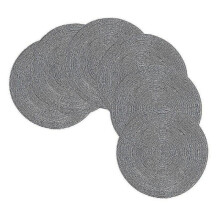Set Of 6 Round Woven Placemat, Indoor & Outdoor Braided Placemat for Wedding Holiday Parties,family Gatherings