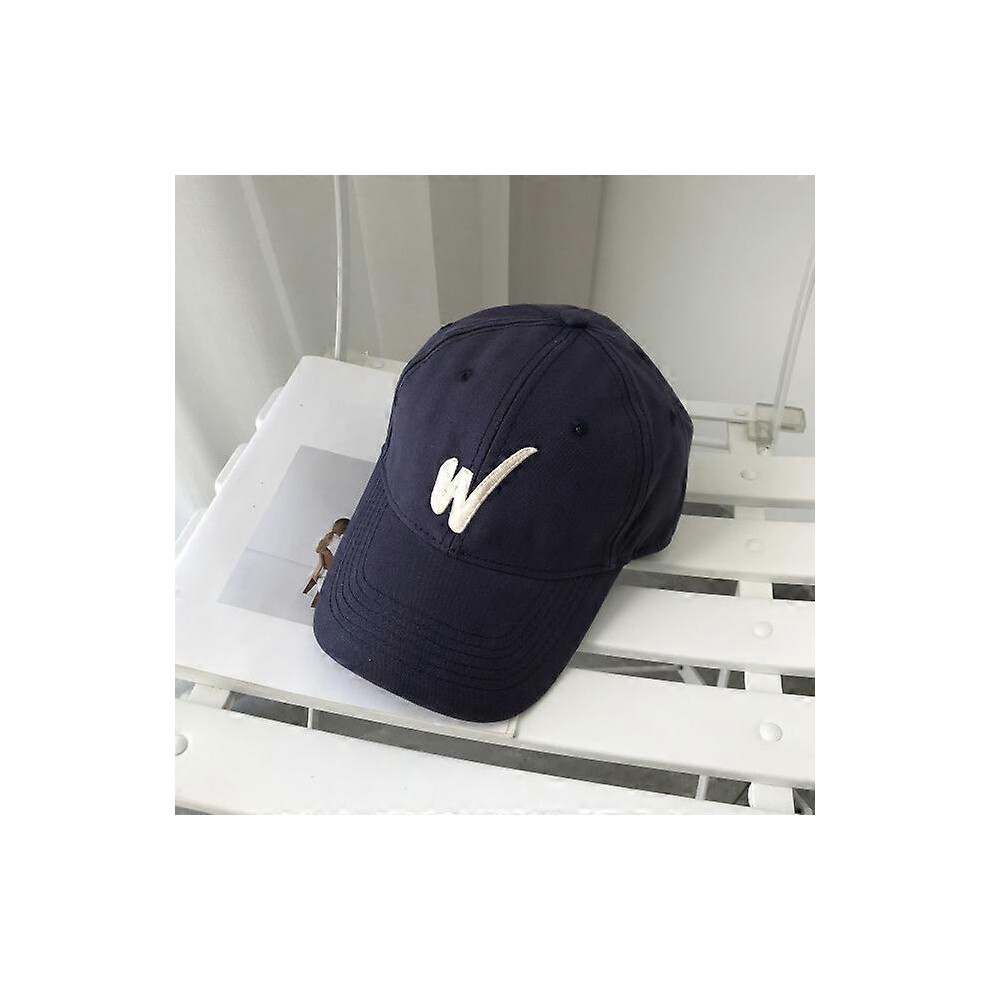 Kikidex (As Show, One Size) Hat Spring And Summer Embroidered Alphabet Baseball Cap Casual Wild Simple Street Shot Peaked Capnavy Blue
