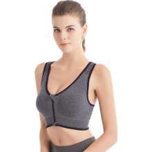 (grey, 4XL) Sports Bra With Wide Application Non-displacement And Strong Support