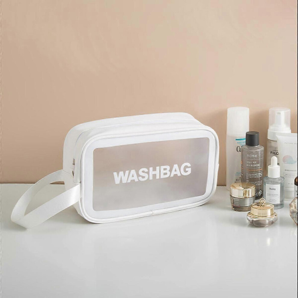 Kikidex (As Show, One Size) Clear Toiletries Bag, Waterproof Toiletry Travel Bag Clear Pvc Travel Bag Wash Bag Makeup Bag