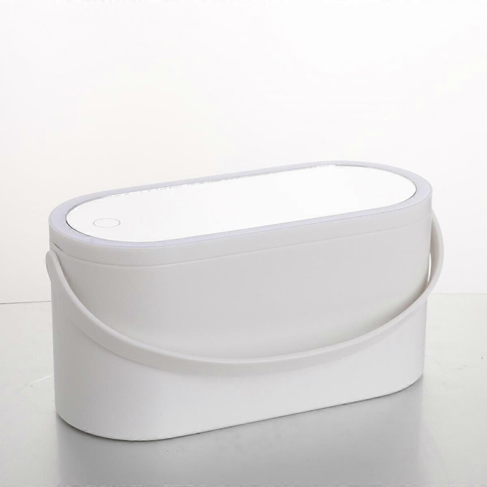 Kikidex (As Show, One Size) Makeup Case With Touch Led Light Mirror And Handle, Makeup Organizer, Rechargeable Battery Cosmetic Organizer, Portable Cosmetic C