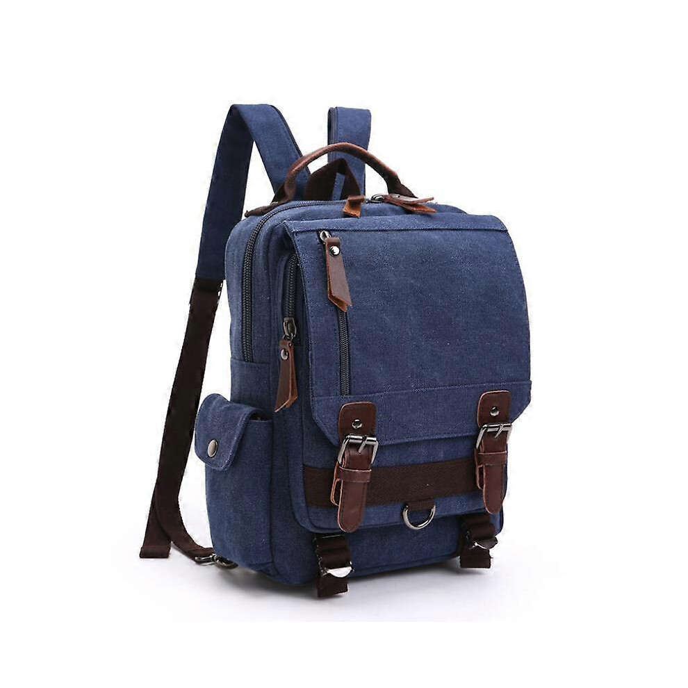 Kikidex (As Show, One Size) Canvas Crossbody Messenger Bag Shoulder Sling Backpack Travel Rucksack Dark Shoulders Blue