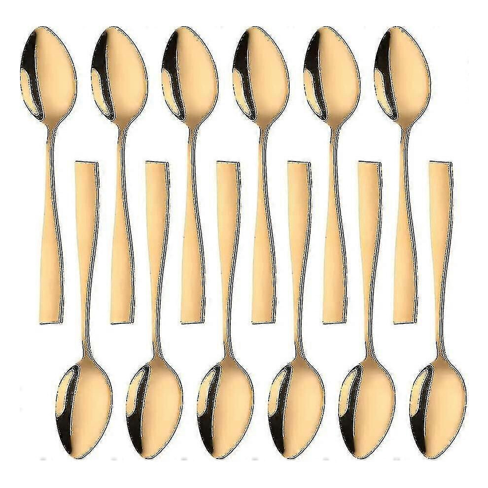 Dessert spoons, set of 12, gold