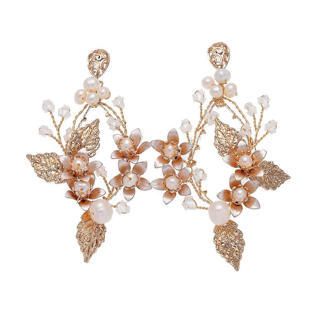 Kikidex (As Show, One Size) Bridal Earrings, Zircon Handmade Jewelry Earrings, Tassel Earrings