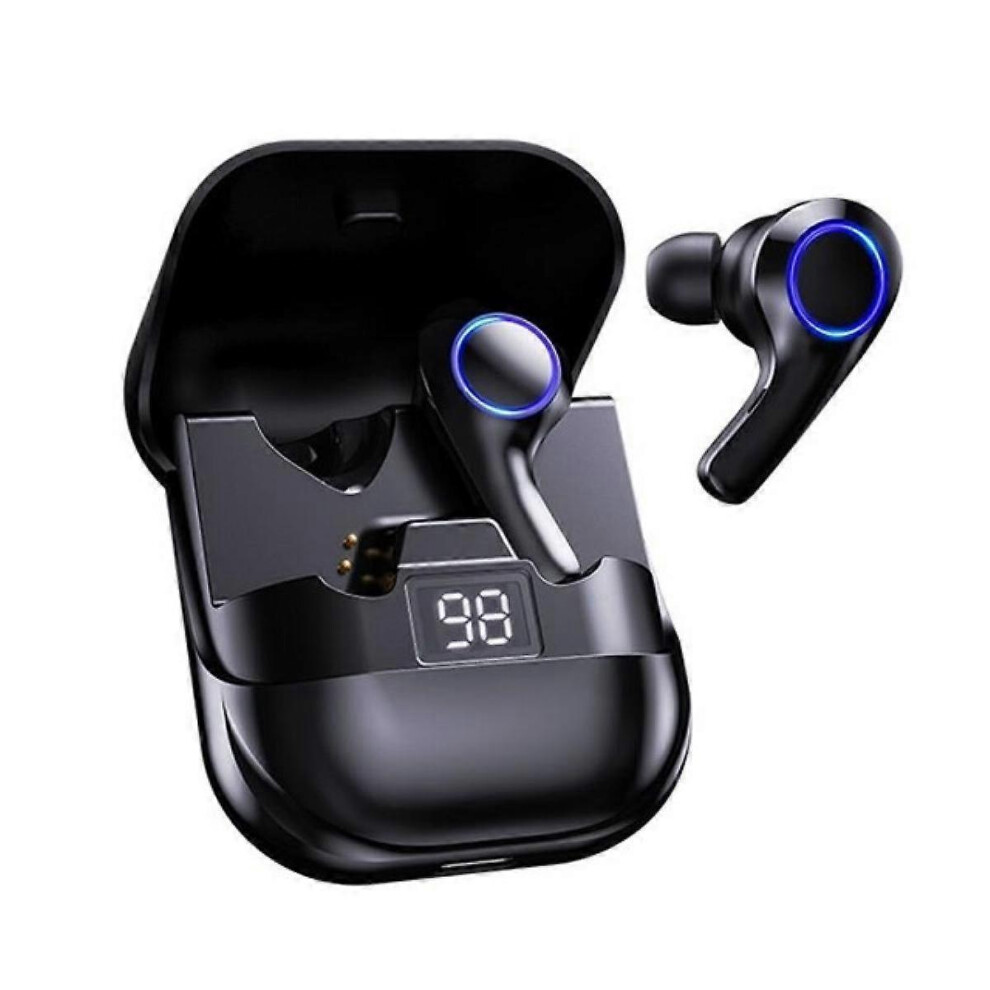 Kikidex (As Show, One Size) - Bluetooth Wireless Headphones Waterproof Earbuds (Black) Black